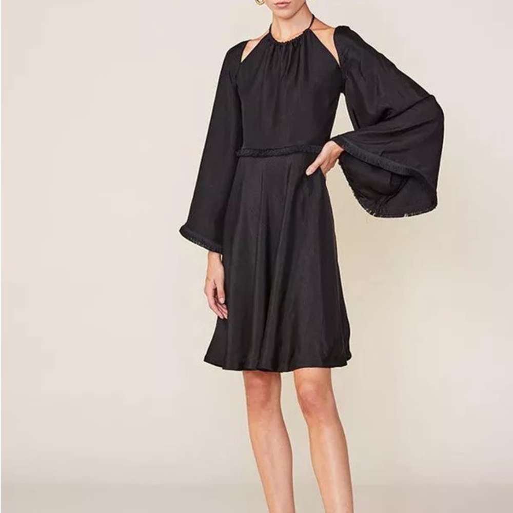 Callas Milano Ambra Cady Dress With Fringe